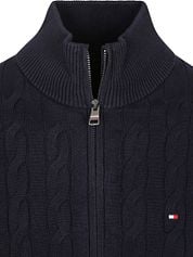 Tommy Hilfiger Cardigan Zip Cable Navy