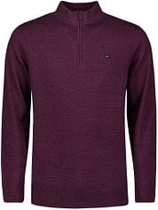 No Excess Half Zip Pullover Dark Wine Melange