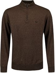 No Excess Half Zip Pullover Taupe Melange
