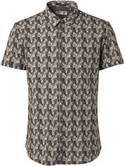No Excess Short Sleeve Shirt Print Green