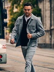 Suitable Overshirt Boiled Wool Blend Grey
