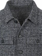 Suitable Overshirt Wool Blend Grey Blue
