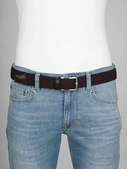 Profuomo Braided Belt Brown