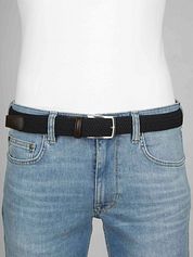 Profuomo Braided Belt Navy