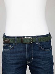 Profuomo Braided Belt Green