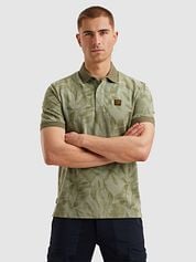 PME Legend Polo Shirt Piqué Print Green