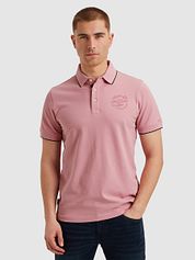 PME Legend Polo Shirt Piqué Logo Pink