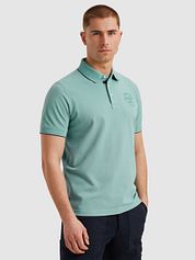 PME Legend Polo Shirt Piqué Logo Light Blue