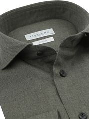 Profuomo Shirt Peached Twill Flanel Green