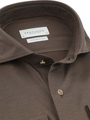 Profuomo Japanese Knitted Shirt Brown