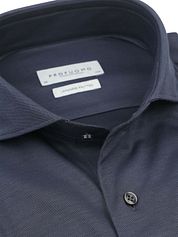 Profuomo Japanese Knitted Shirt Denim Navy
