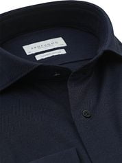 Profuomo Japanese Knitted Shirt Structure Navy
