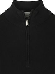 Profuomo Half Zip Pullover Merino Wool Black