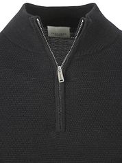Profuomo Half Zip Pullover Structure Navy