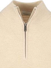 Profuomo Half Zip Pullover Structure Beige