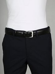 Profuomo Leather Belt Roma Navy