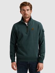 PME Legend Half Zip Sweater Interlock Jersey Petrol