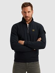 PME Legend Half Zip Sweater Interlock Jersey Navy