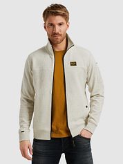 PME Legend Cardigan Jacquard Interlock Greige
