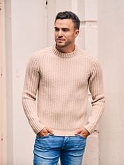 Suitable Pullover Boiled Wool Ecru