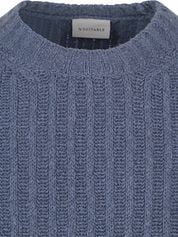 Suitable Pullover Boiled Wool Blue