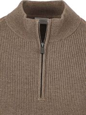 Suitable Half Zip Pullover Patch Taupe