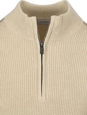 Suitable Half Zip Pullover Patch Ecru