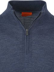 Suitable Merino Half Zip Sweater Denim Blue