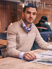 Suitable Merino Half Zip Sweater Sand