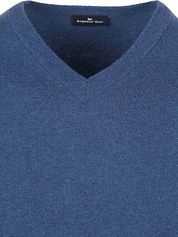 Steppin' Out Pullover V-Neck Merino Wool Mid Blue