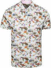 R2 Polo Japanese Knitted Flower Print