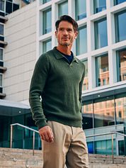 Suitable Pullover Riva Structure Melange Green