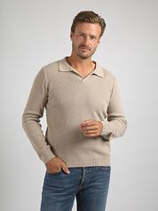 Suitable Pullover Riva Structure Melange Sand
