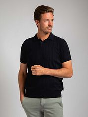 Suitable Respect Polo Shirt Drop Needle Navy