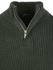 Suitable Mou Half Zip Pullover Dark Green