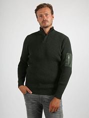 Suitable Mou Half Zip Pullover Dark Green