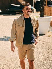Suitable Linen Beach Shorts Beige