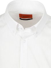 Suitable Short Sleeves Shirt Cotton Slub White