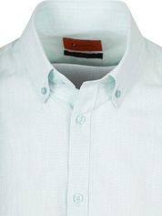 Suitable Short Sleeves Shirt Cotton Slub Light Green