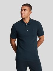Lyle and Scott Tonal Eagle Polo Shirt Navy 