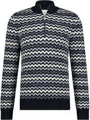 State Of Art Half Zip Dark Blue Print