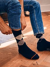 Suitable Socks Argyle Navy