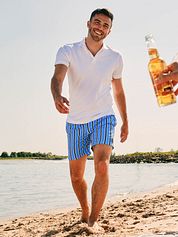 Suitable Swimshort Stripe Blue