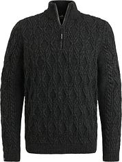 Vanguard Pullover Half Zip Heavy Knit Black