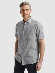 Vanguard Short Sleeve Shirt Linen Blend Dark Slate