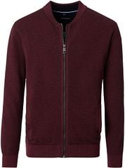 Casa Moda Pullover Zip Structure Burgundy