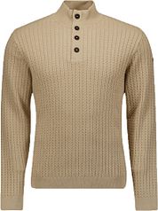 No Excess Mocker Pullover Beige  
