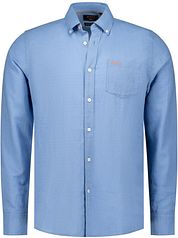 NZA Shirt Clayton Linnen Blend Pacific Blue