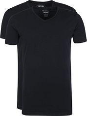 PME Legend Basic T-shirt 2-Pack V-Neck Black