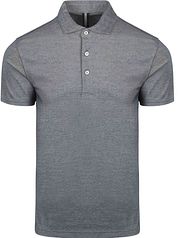 Profuomo Polo Shirt Luxury Knitted Melange Blue